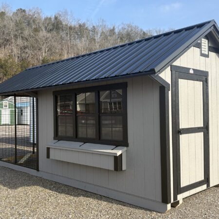 8x12 Chicken Coop with 8x8 Run