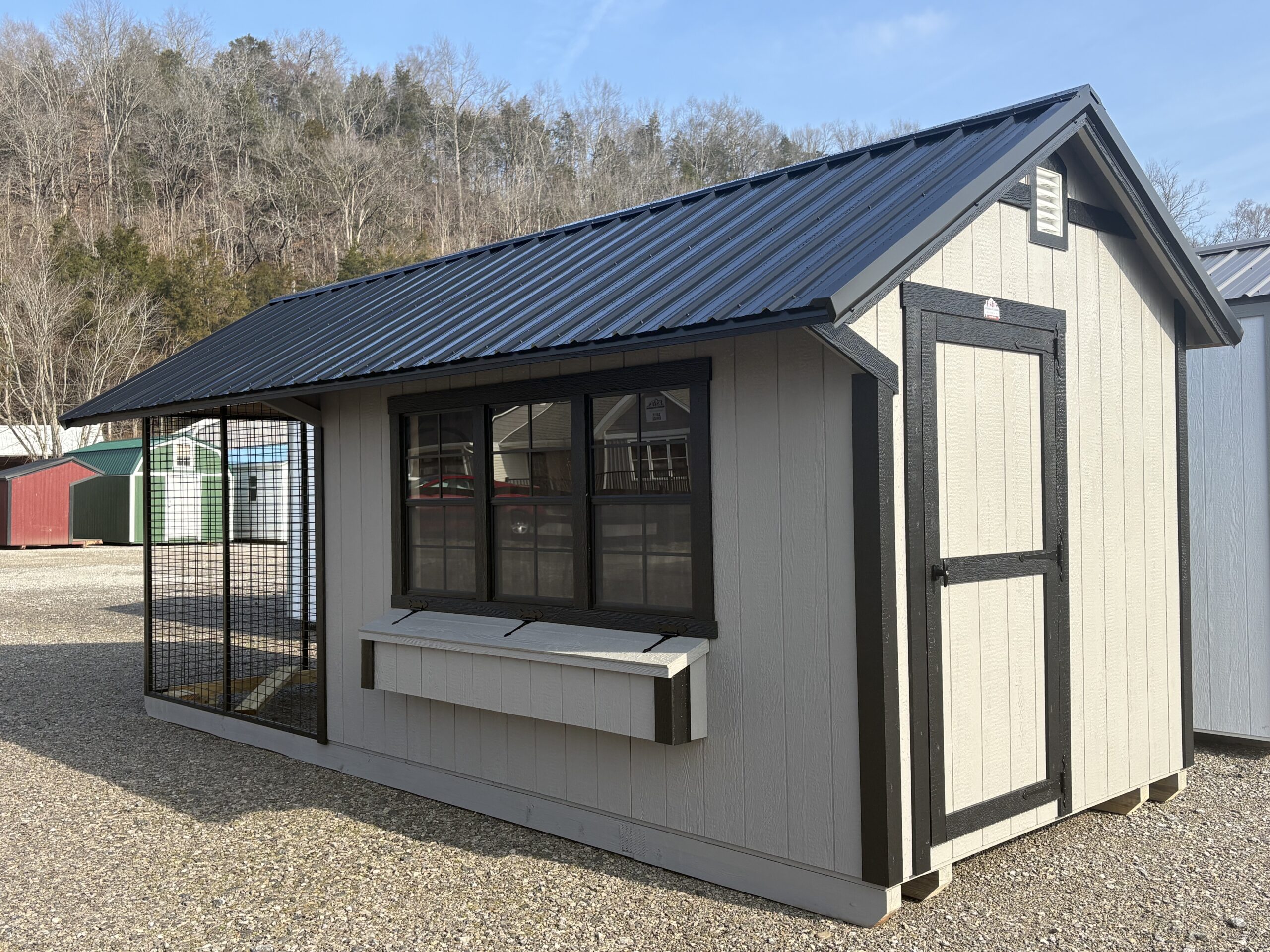 8x12 Chicken Coop with 8x8 Run